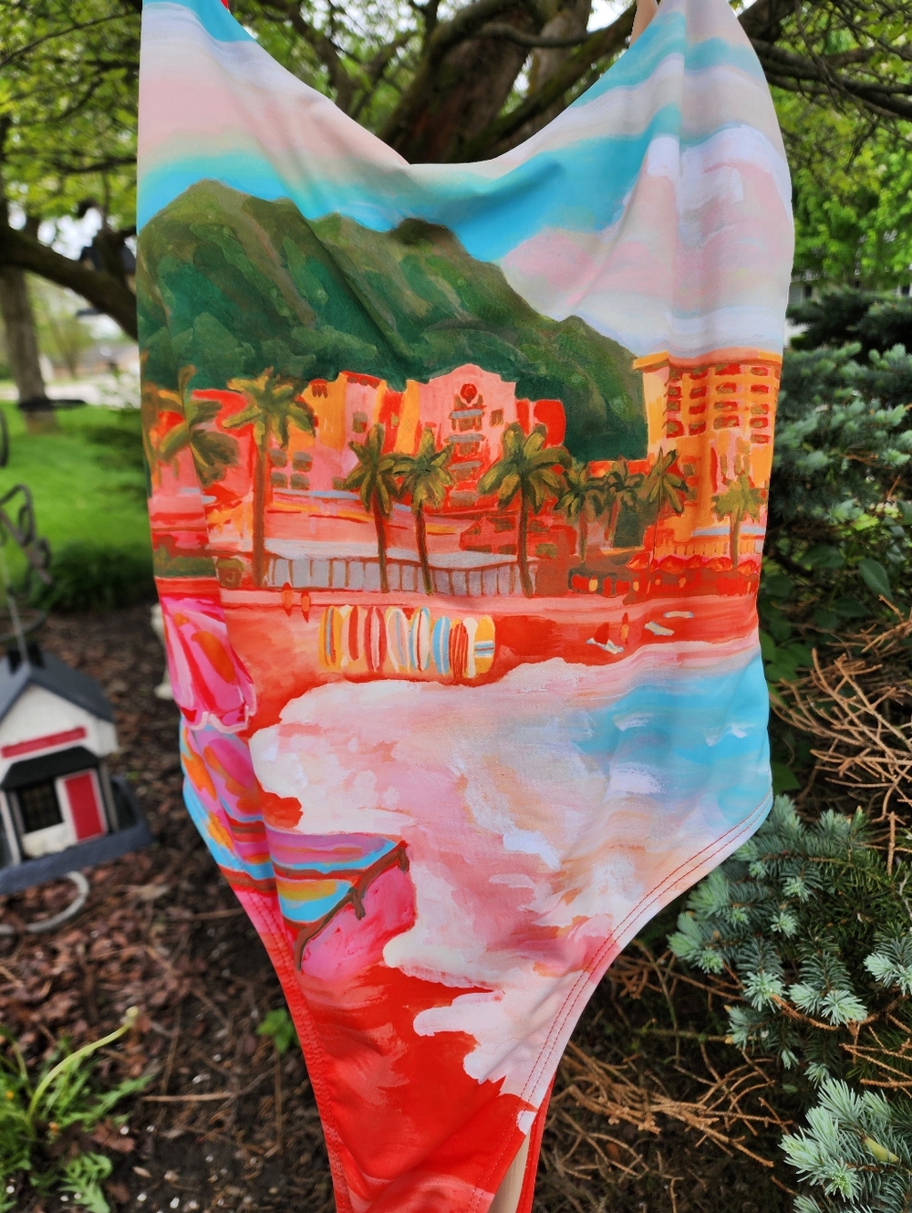 Cotton On Body Multicolor Tropical Print One-Piece Swimsuit NWT